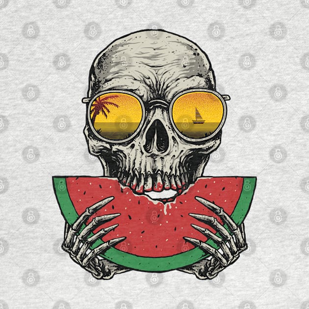 Skull watermelon summer by Mako Design 